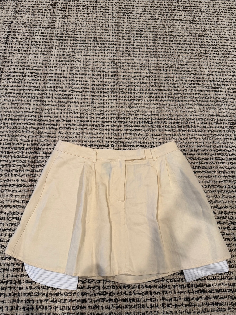 Cream Mini Skirt